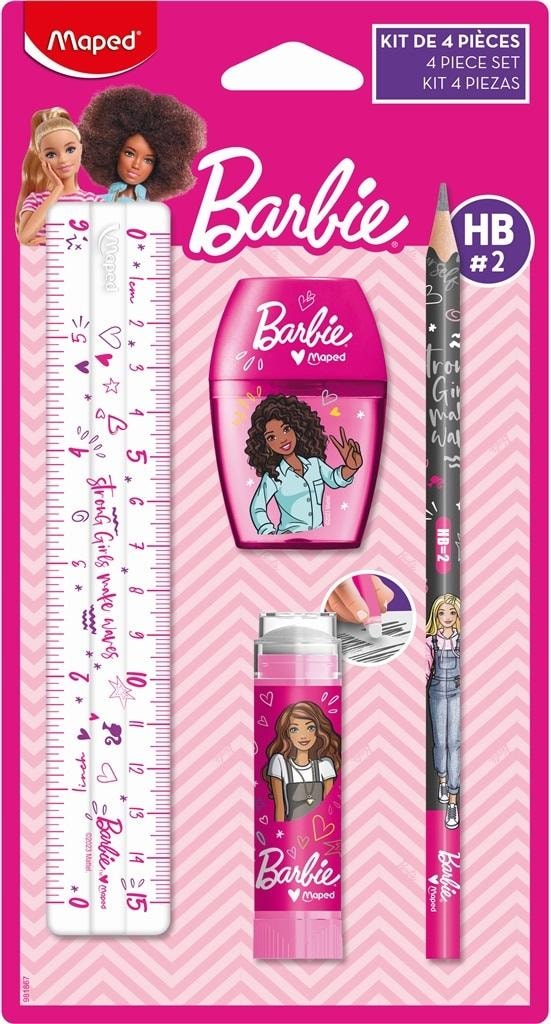 Maped Barbie School Set 4 pieces - perfect gift for a student