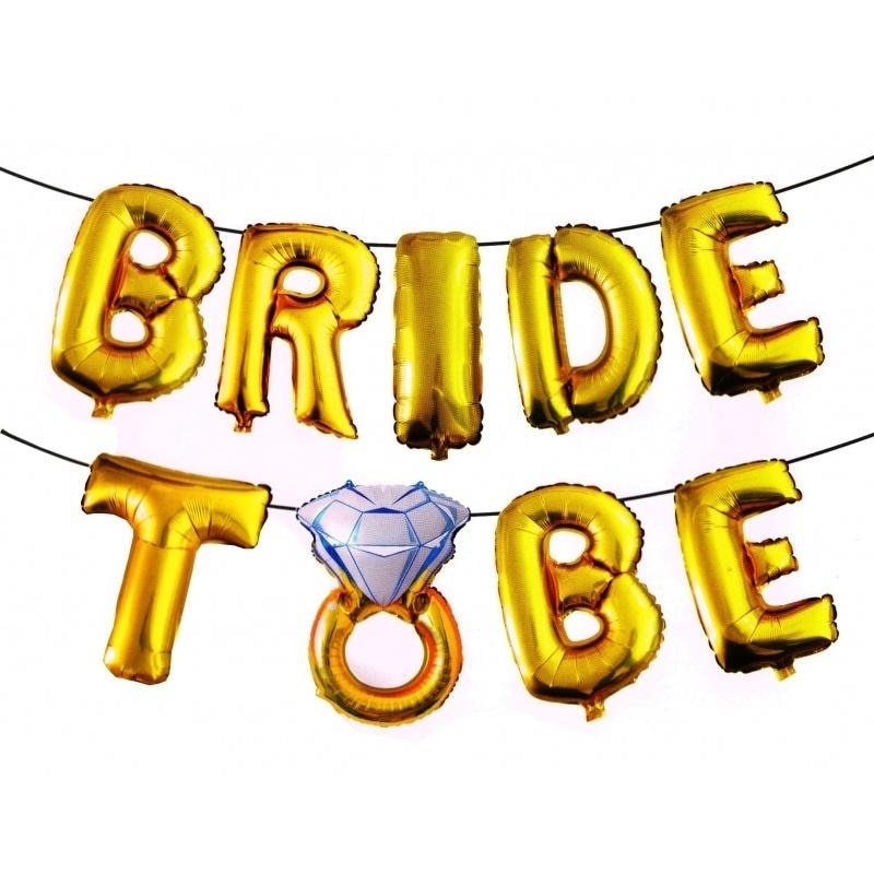 GoParty Foil balloon set Bride to be - ideal for bachelorette party