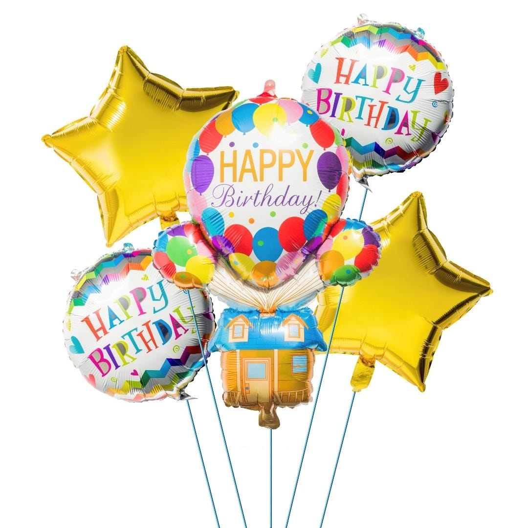 Foil balloon set Happy Birthday - perfect for birthdays