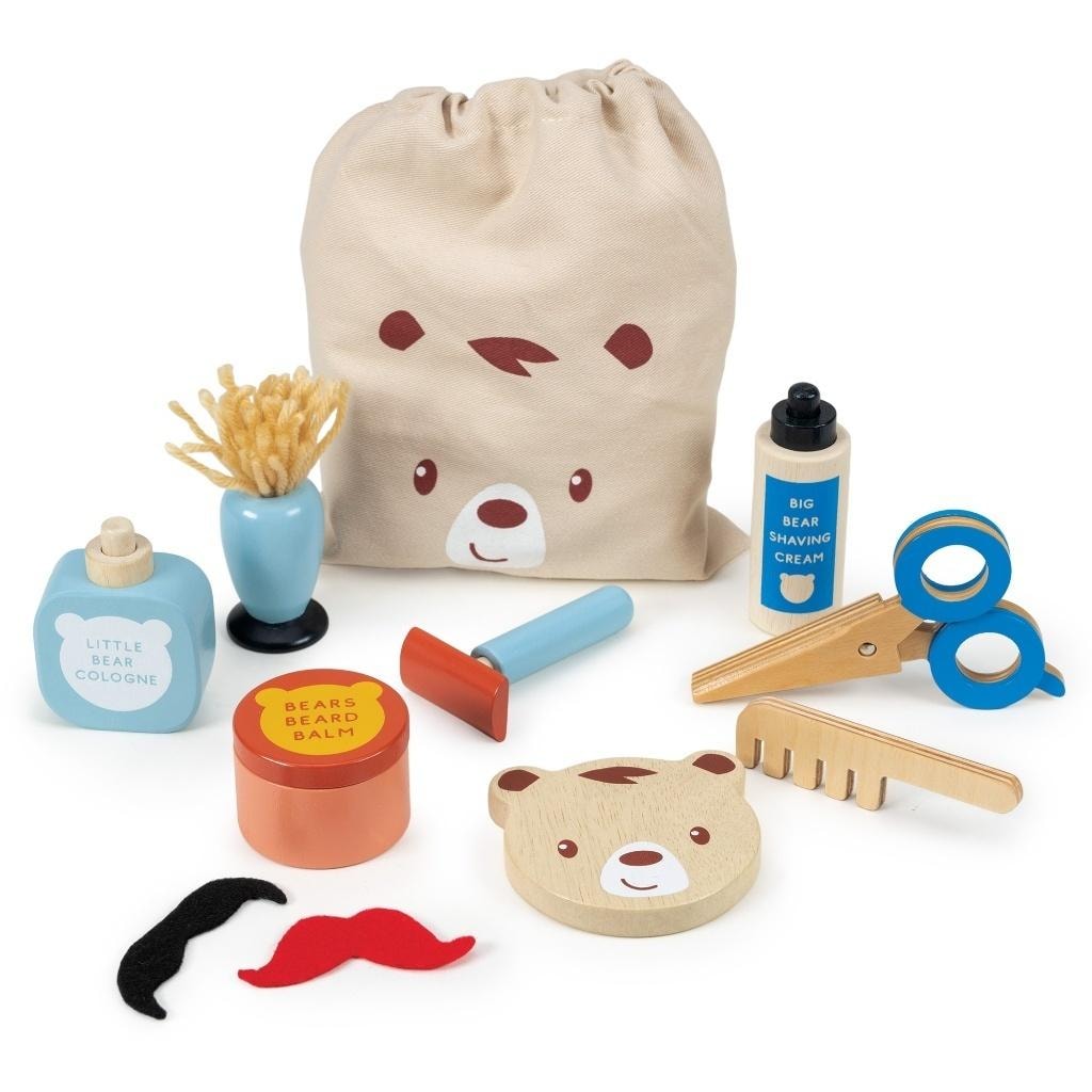Mentari Wooden barber set - creative fun for children