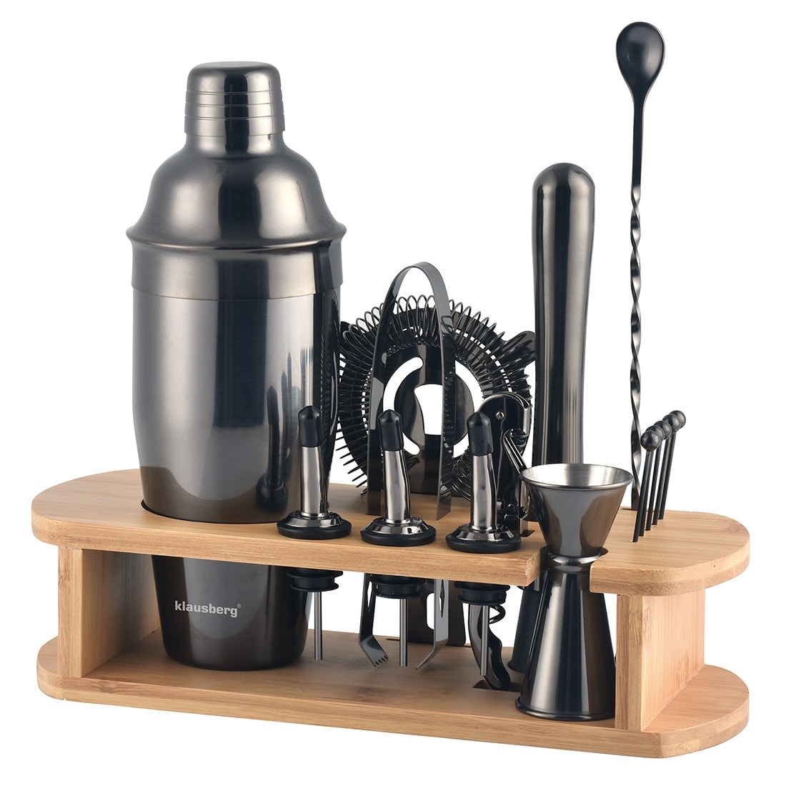 Klausberg Bartender set black 16 pieces - elegance and functionality