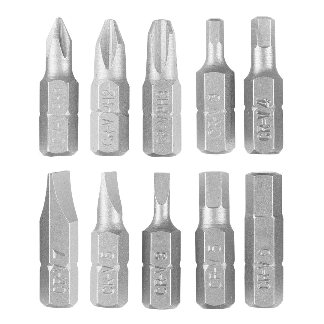 GRAPHITE Bit set SL3/5/7, PH1/2/3, H3/4/5/6 - 10 pieces