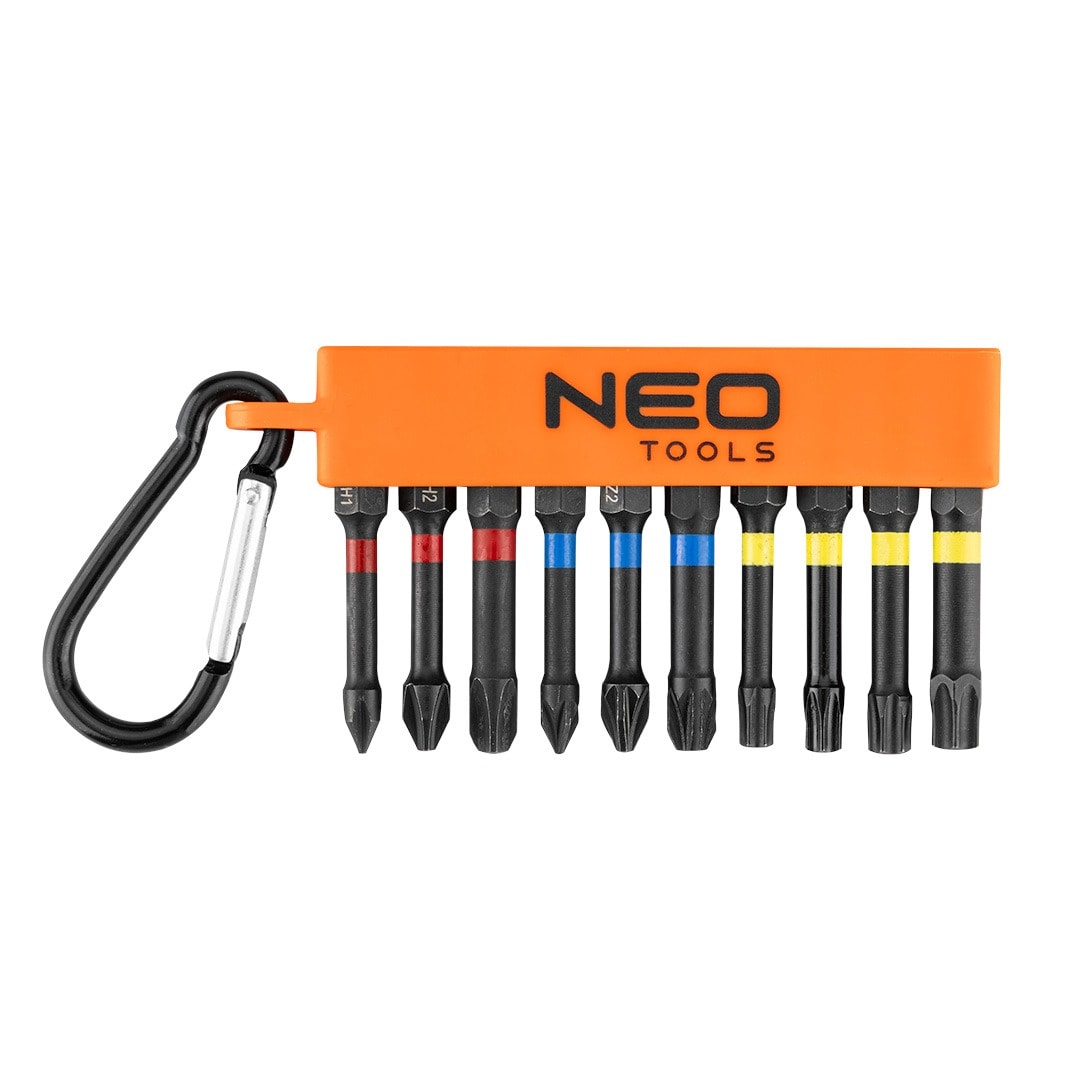 NEO TOOLS Impact Driver Bit Set - 10 Pieces for Screwdrivers