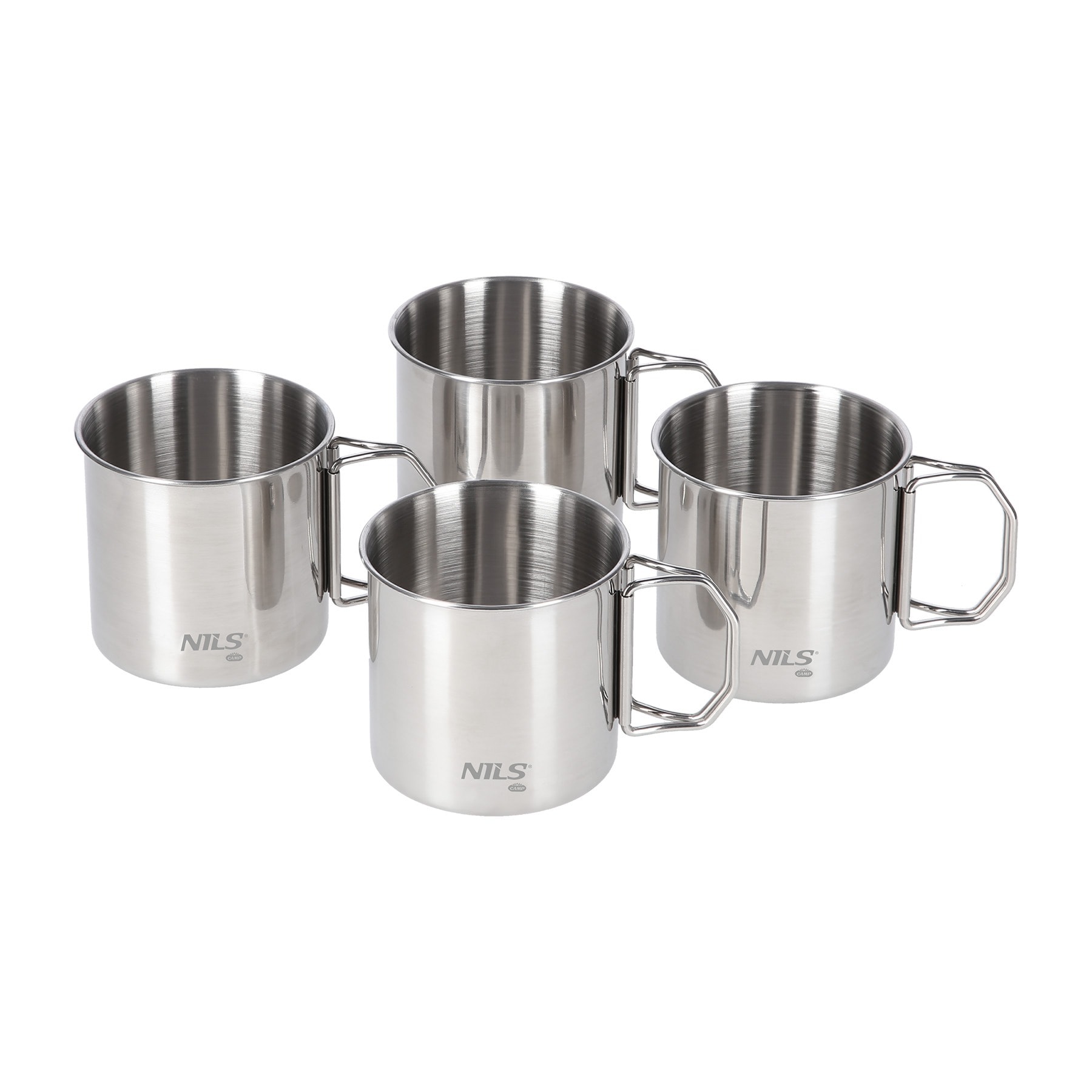 Nils Camp Set of four stainless steel mugs - perfect for trips