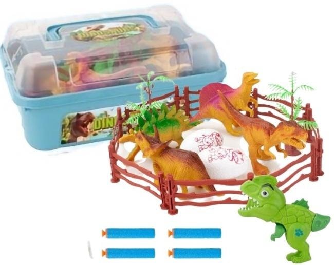 Dinosaur set with egg and fence - perfect gift for kids