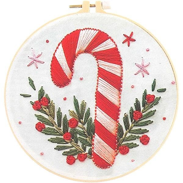 Titanum Embroidery Kit - Candy Cane, perfect as a gift