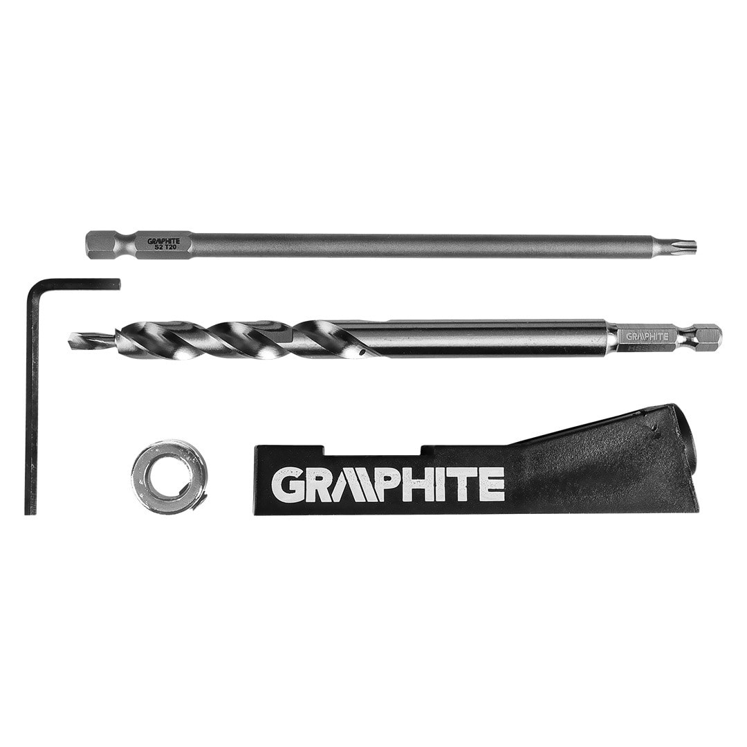 GRAPHITE Pocket hole joinery kit - 5 pieces for precise connections