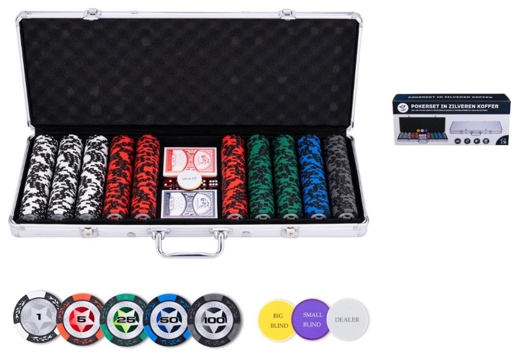 Poker Set 500 Prestige - low denominations, perfect as a gift
