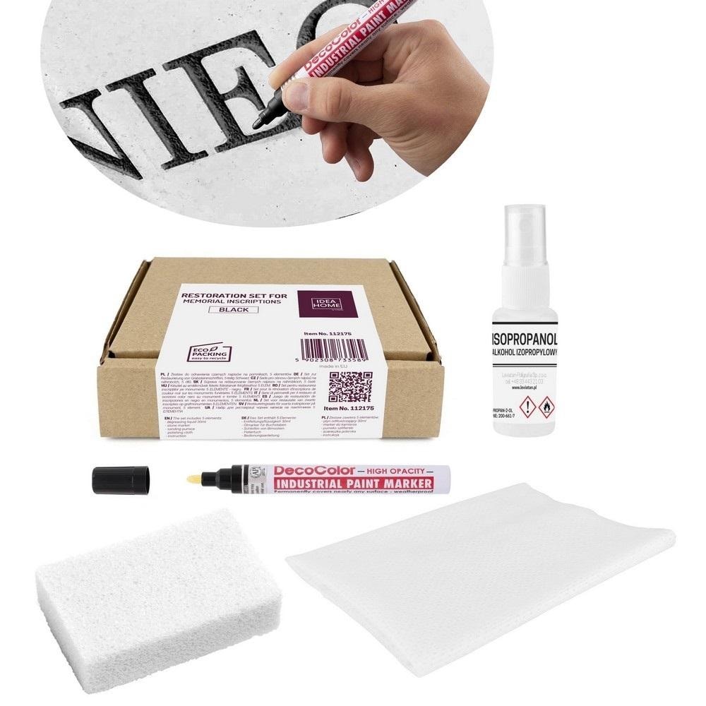 LEVIATAN Set for renovation of black inscriptions on monuments - restore the shine of memory