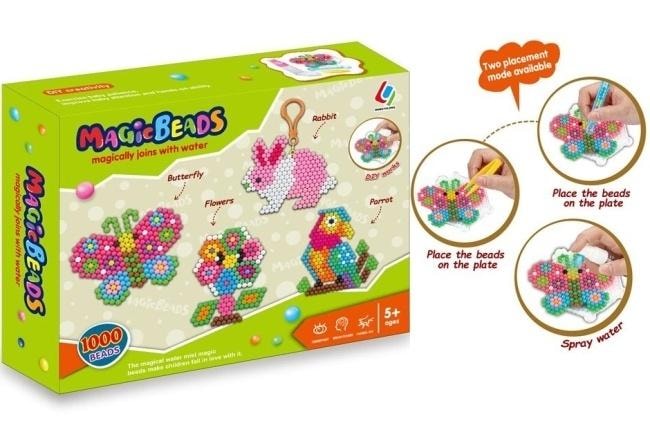 Magic Beads Bead keychain making kit 1000 pieces