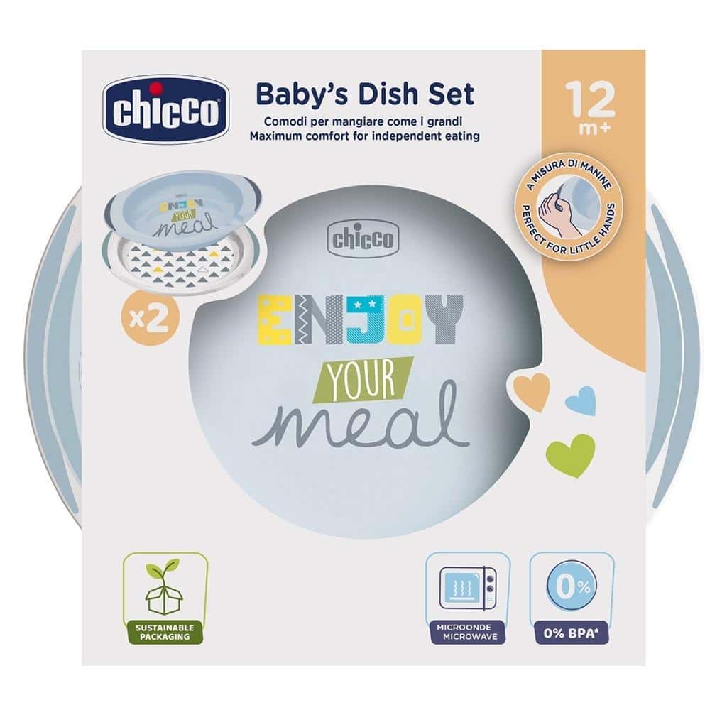 Set of two gray plates 12m+ - perfect dishes for your child