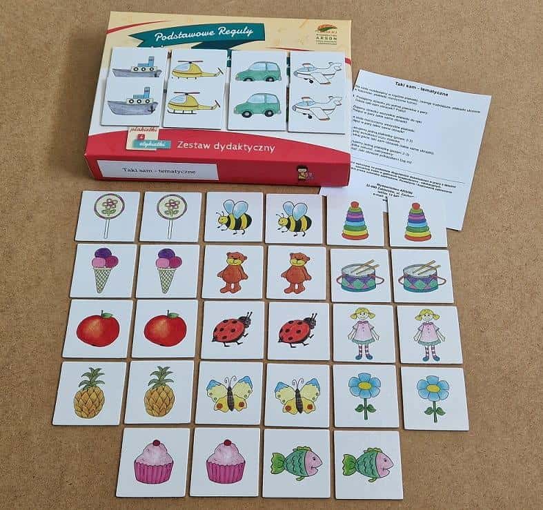 Educational set - Recognizing identical elements and memory training