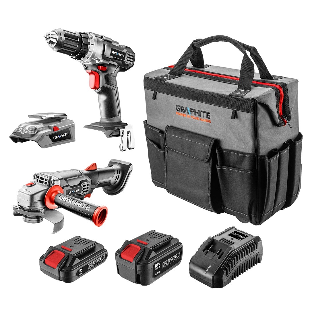 E+ Power tool set: drill, grinder, USB adapter - ideal for DIY enthusiasts