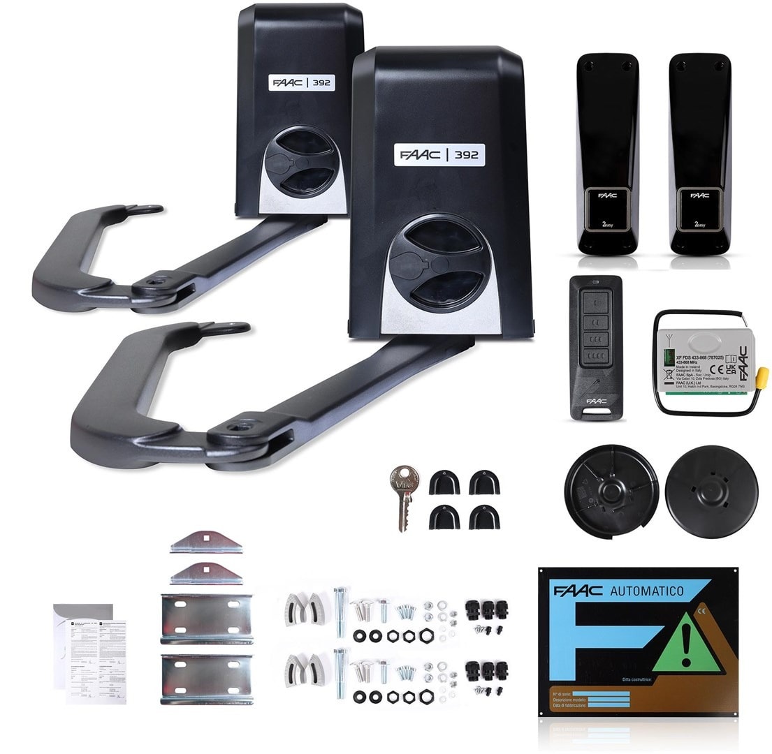 FAAC 392 24V - Gate Automation Kit for double swing gates up to 5m