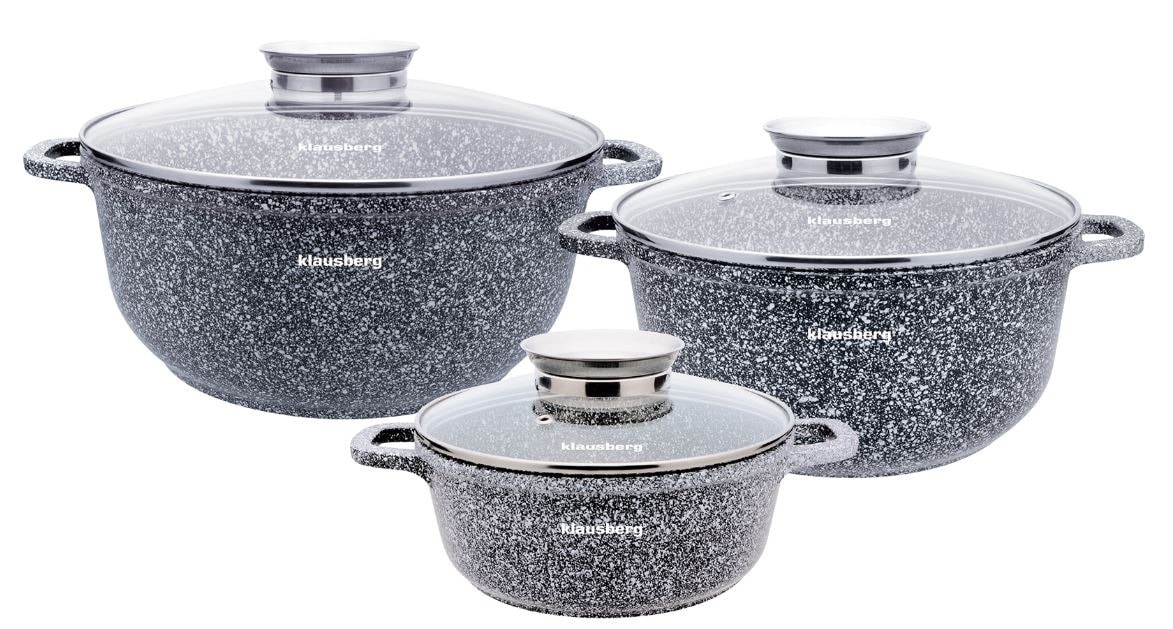 Klausberg Cookware Set with Marble Coating - 6 pieces for your kitchen