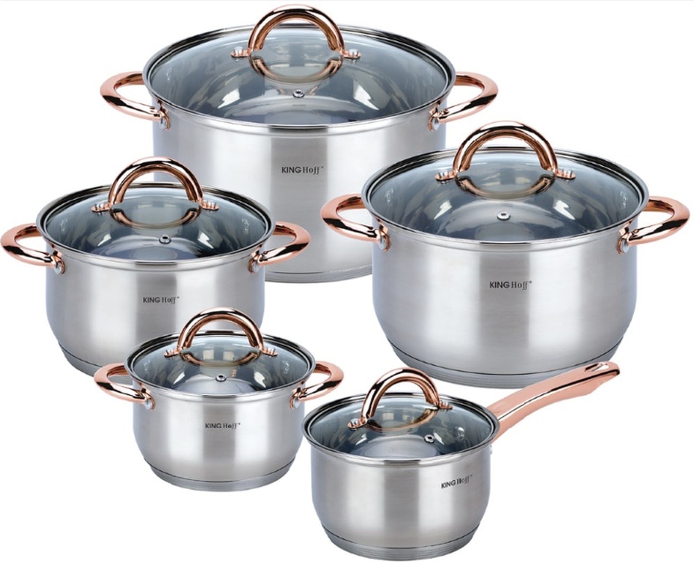 Kinghoff Stainless Steel Cookware Set 10 pieces - perfect for any kitchen