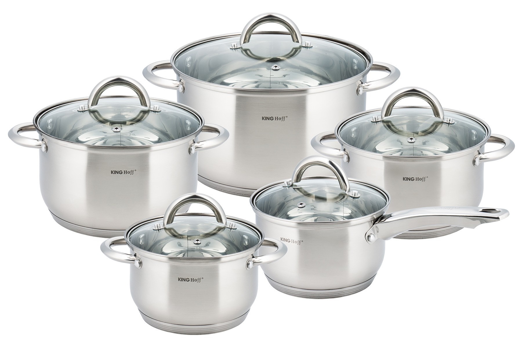 Kinghoff Stainless Steel Cookware Set - 10 pieces for your kitchen
