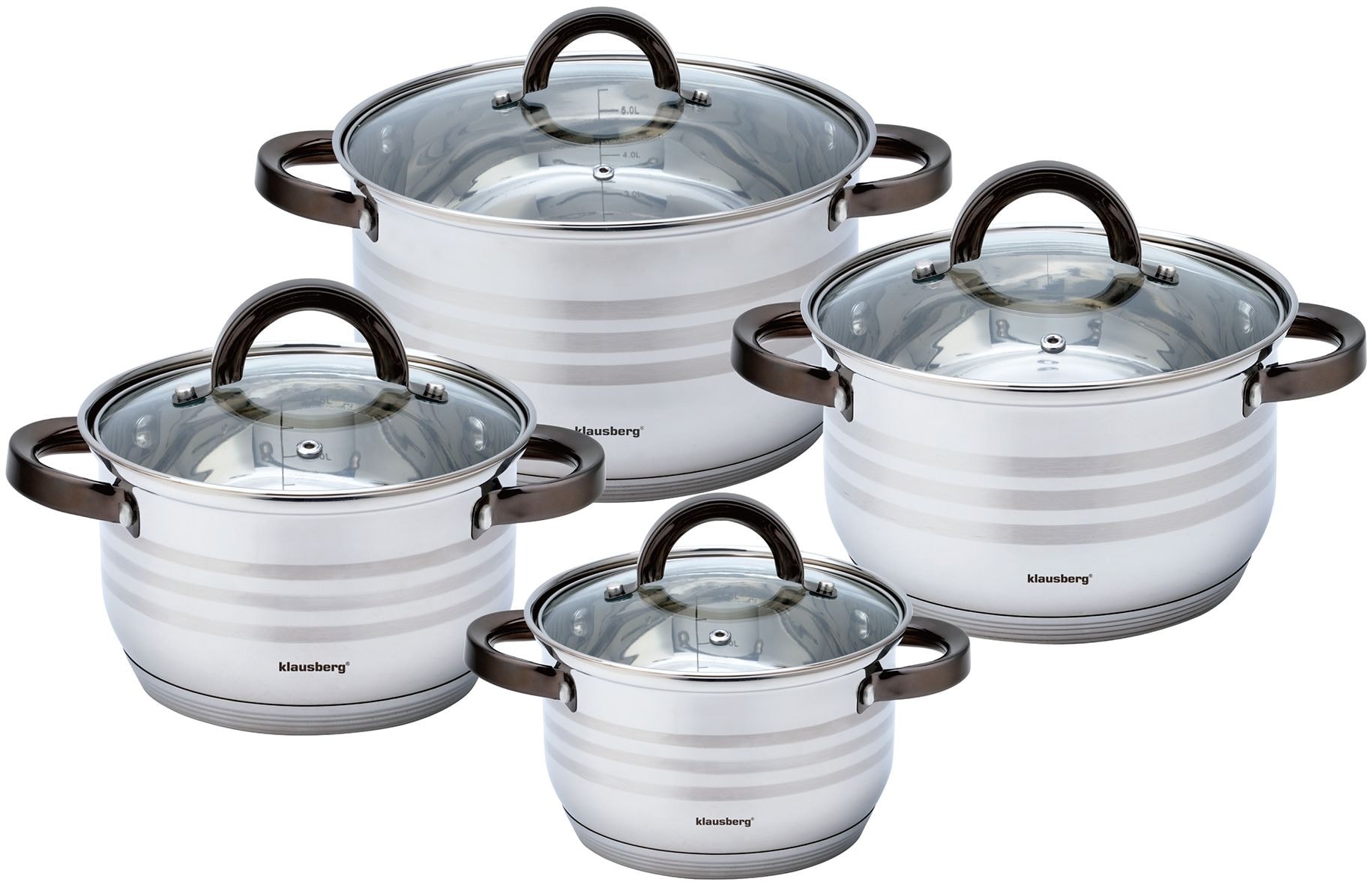 Klausberg Cookware Set KB-7701 - stainless steel, 4 pieces