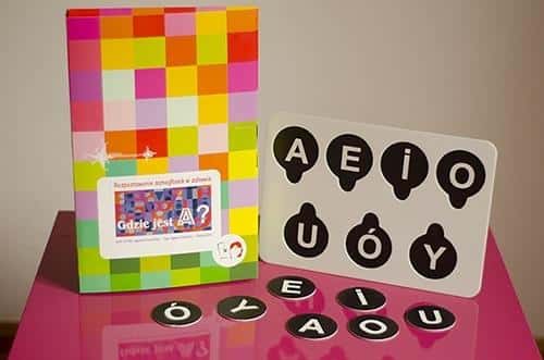 Center of the Krakow Method: Set Where is A? - learn to read through play!