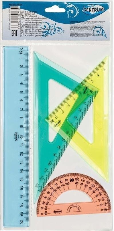 Flexible Geometry set - ruler, set squares, protractor for everyone!
