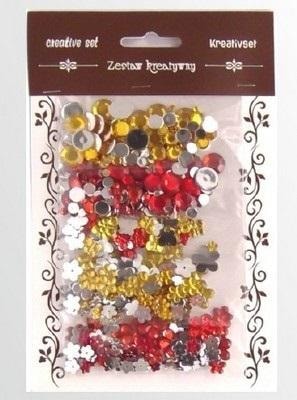 Decorative pebbles yellow-red - set 35g for decoration