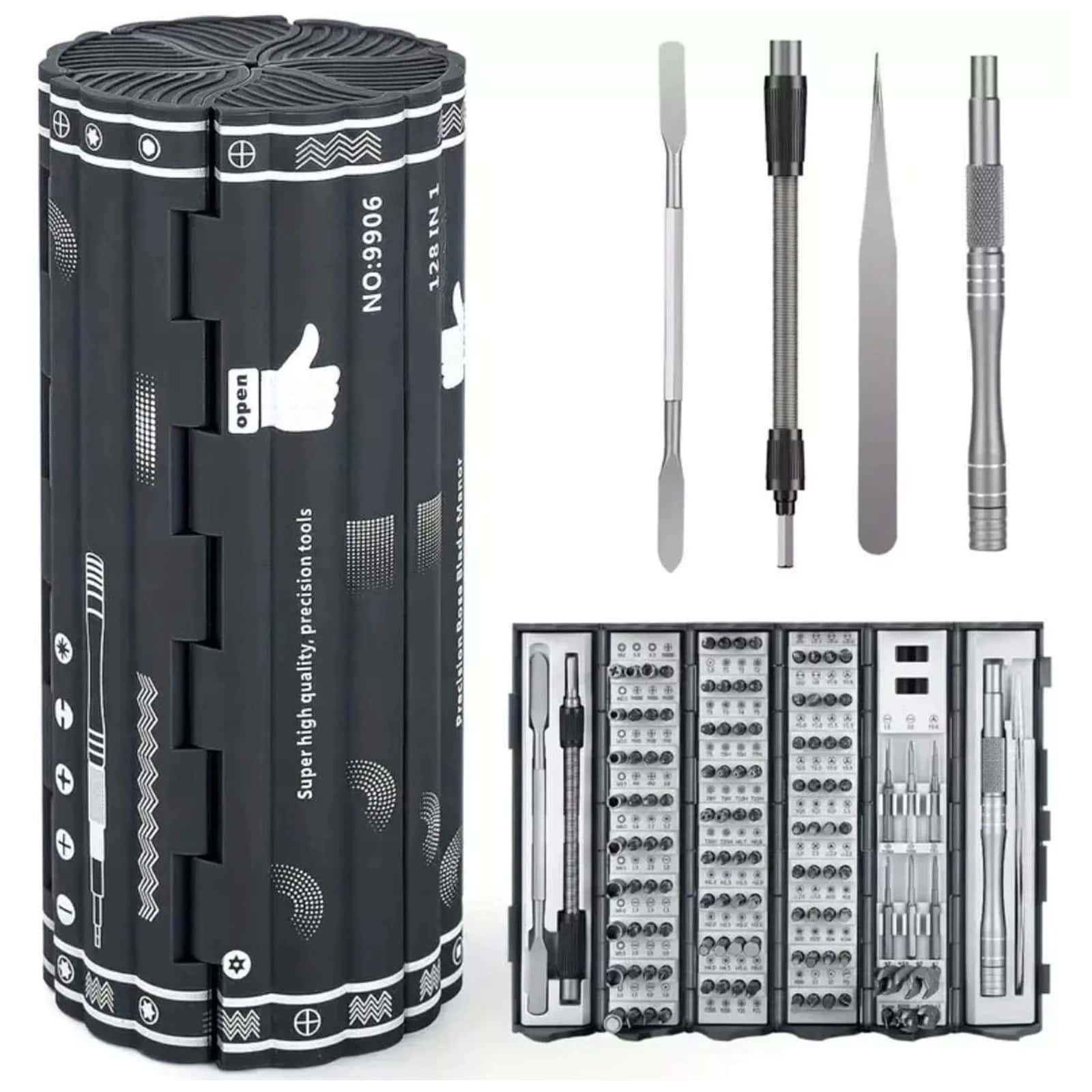 Magnetic Precision Screwdriver Set 128 in 1 - ideal for electronic repairs