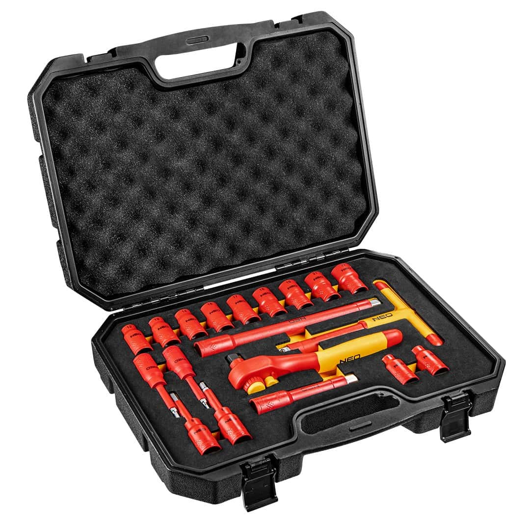 NEO 1/2 inch Socket wrench set 1000V 19 pieces