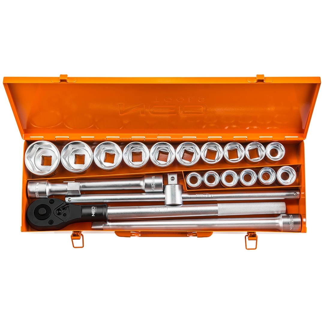 NEO Socket wrench set 3/4" - 21 pcs. reliable tools