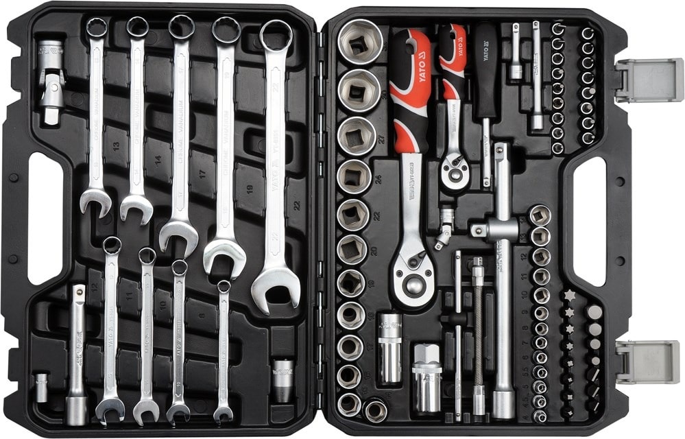 YATO Socket Wrench Set 82 pieces - versatile tool set