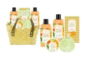 Aurora Bath and Shower Set Mango & Pear - 5 pieces perfect as a gift