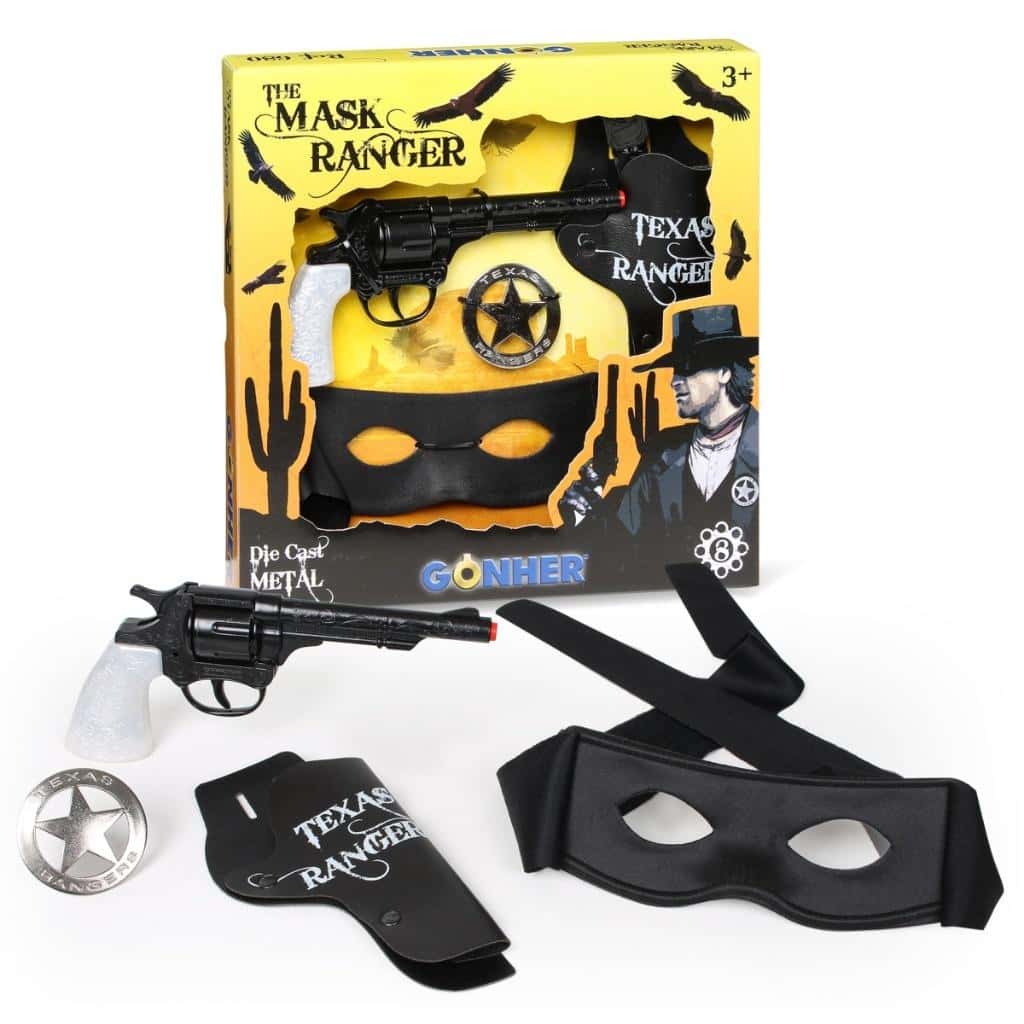 Cowboy Set - Revolver, Mask, Hat and Accessories - perfect gift for little cowboys