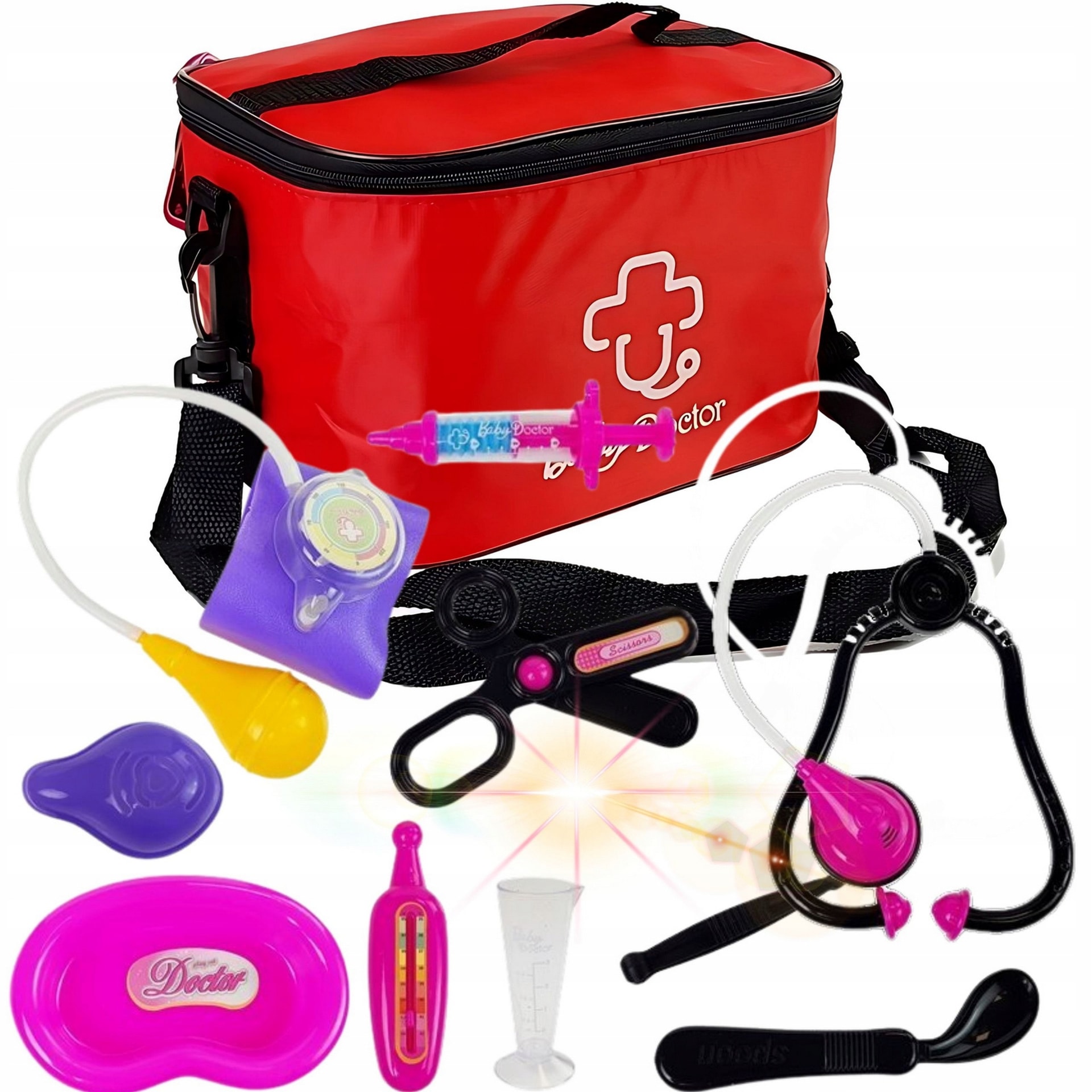 Doctor set in a bag - little doctor in action!