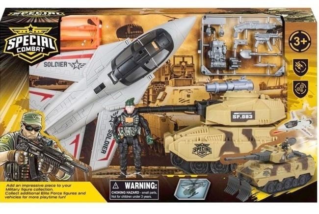 Special Combat Military Set - Fighter, tank and soldier for little strategists