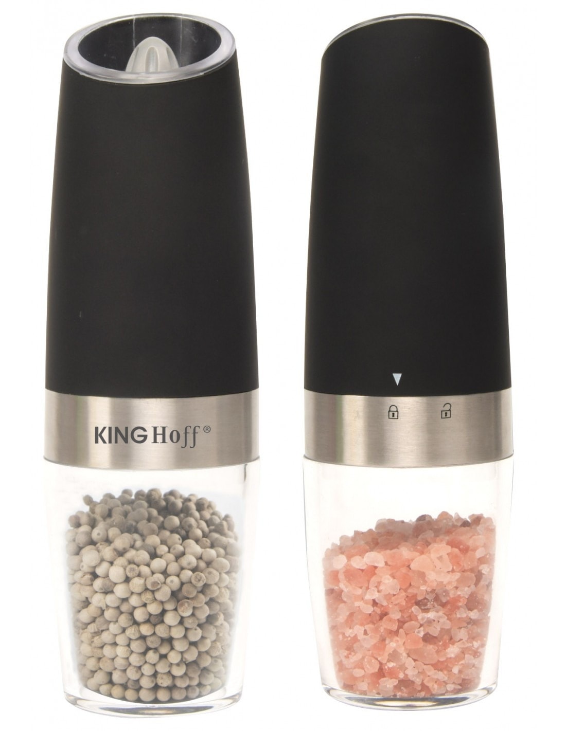 Kinghoff Set of two gravity mills for salt and pepper - ideal for any kitchen