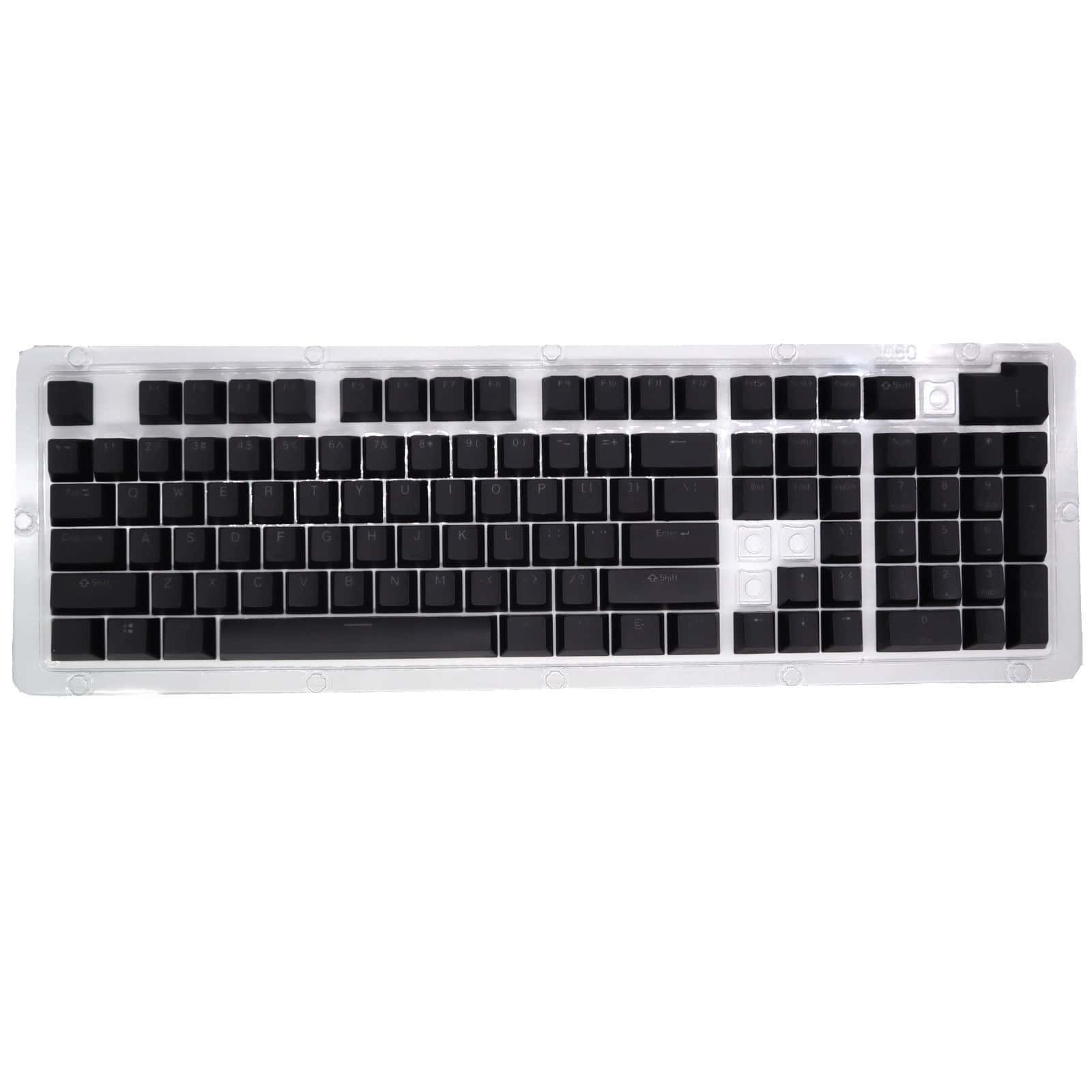 Ducky Keycap Set PBT ISO (DE) - White/Blue - transform your keyboard!