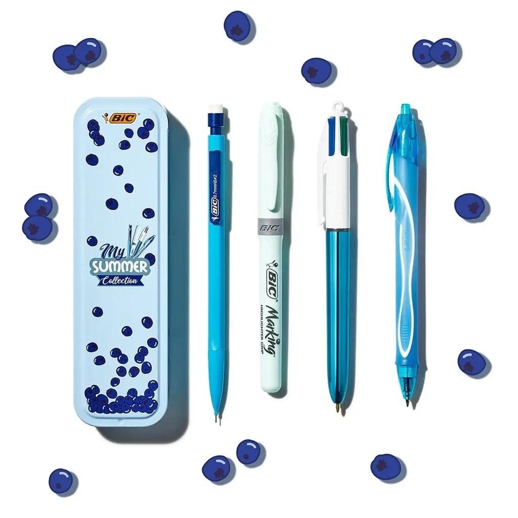 BIC Blue set in metal box 4 pieces - perfect gift