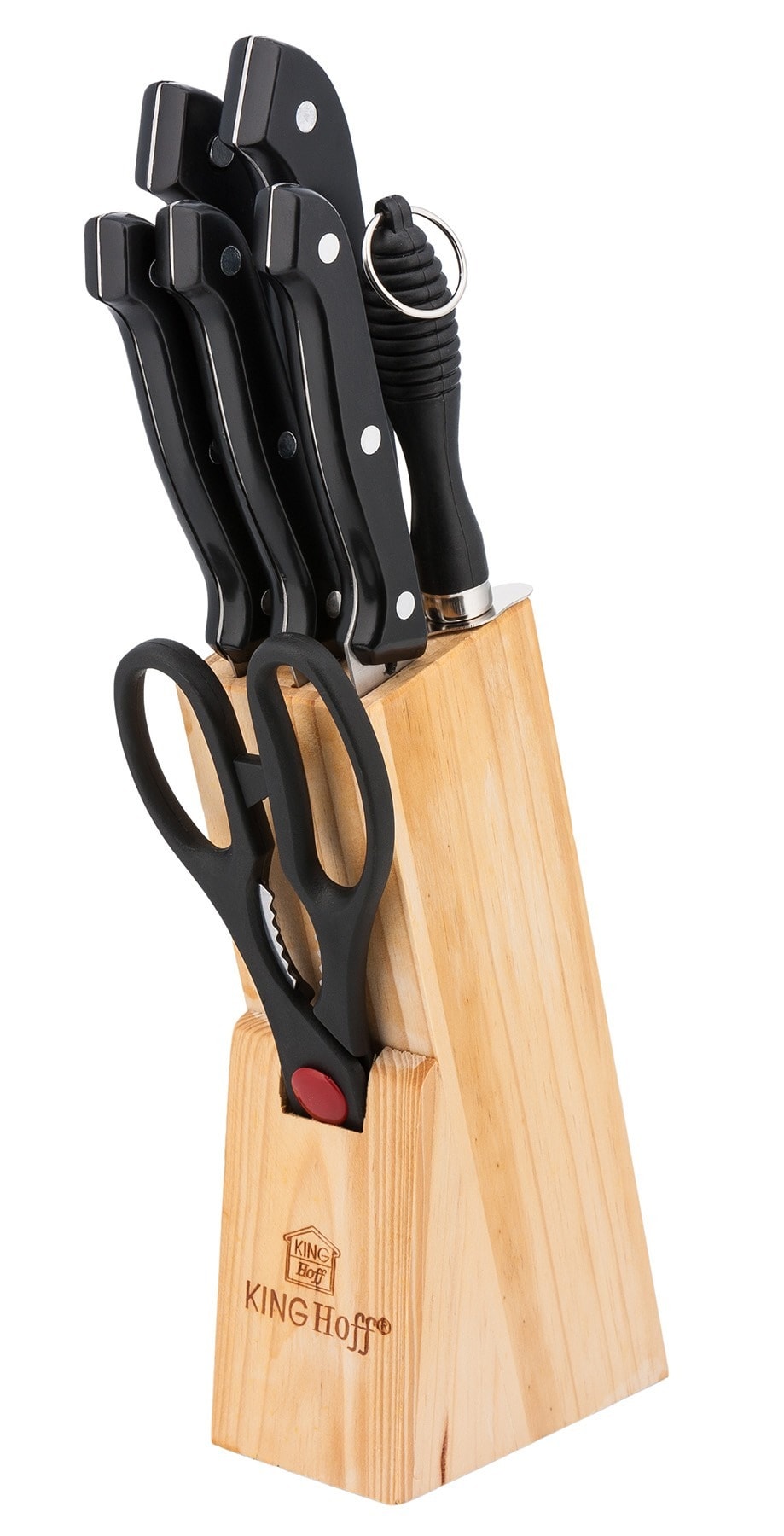 KingHoff Knife block set 8 pieces - stainless steel