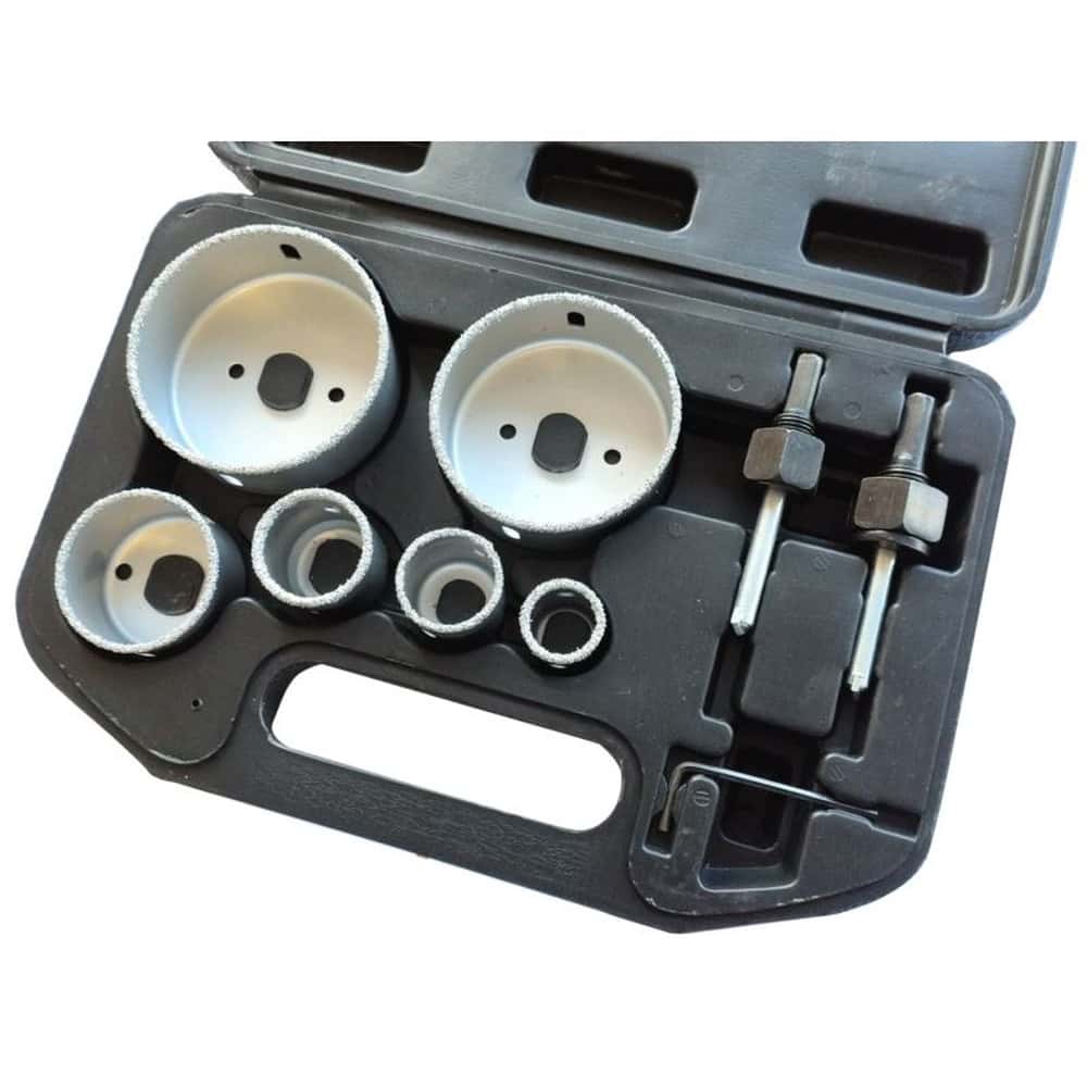 Concrete and tile hole saws - 9-piece set for professionals