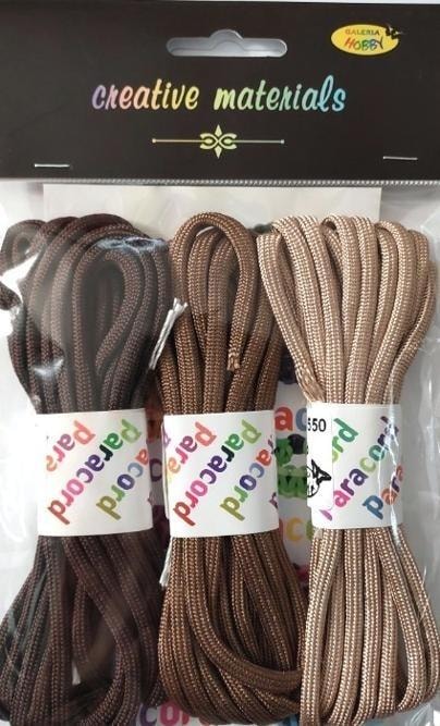 Paracord Set - 3 colors each 2.8 meters - ideal for survival