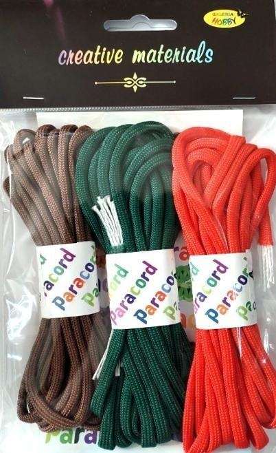 Paracord Set - Ropes 2.8m 3 colors - ideal for survival