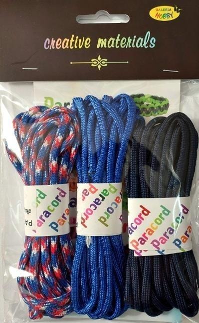 Galeria Hobby Paracord Rope 2.8 m Set 3 Colors - ideal for outdoor