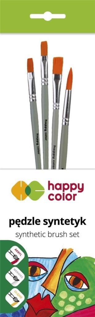 Happy Color Synthetic Brush Set - 4 pieces for every artist
