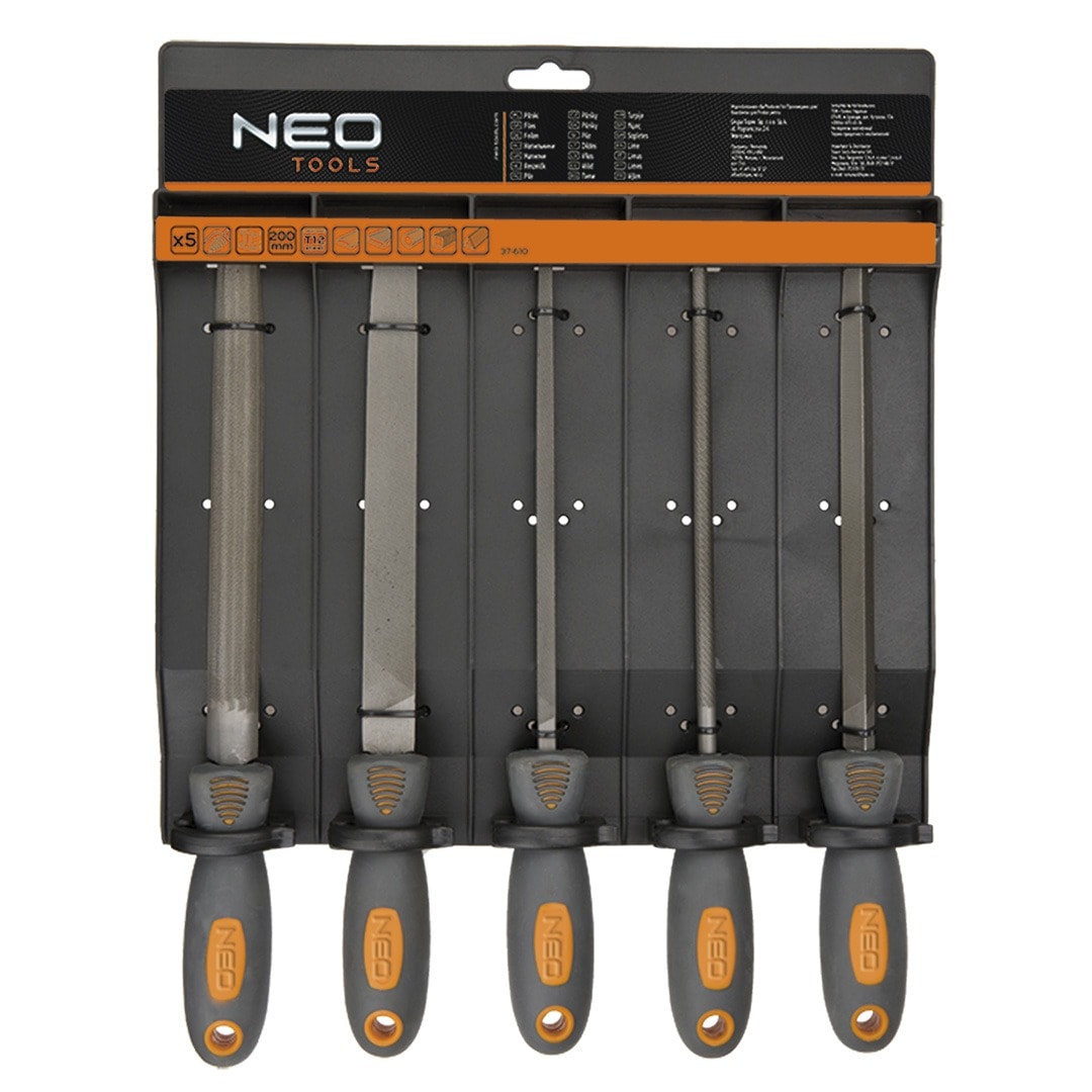 NEO TOOLS Metal file set 5 pieces - precise machining