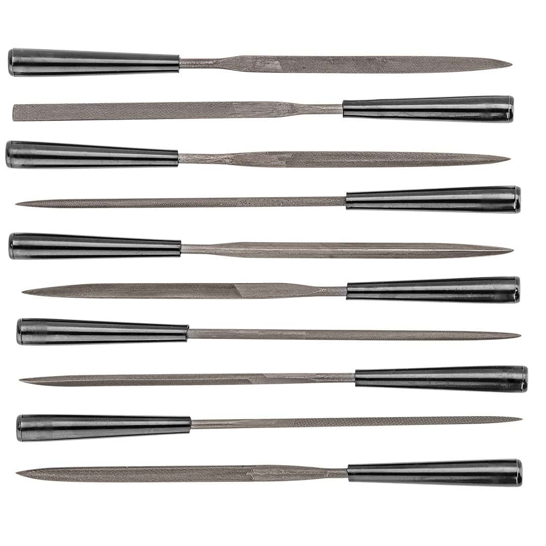 Topex Needle file set for metal - 10 pieces precision tools