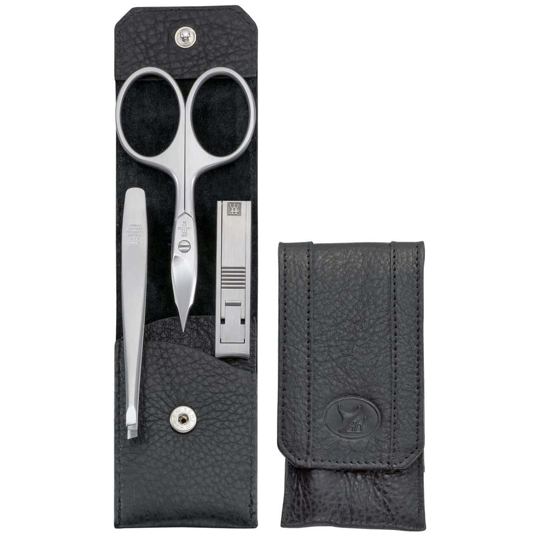 Zwilling Twinox Travel Set - black leather case, 3 pieces - perfect as a gift