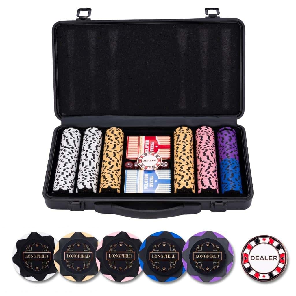 Poker Set 300 Chips without Denominations 14g - perfect as a gift