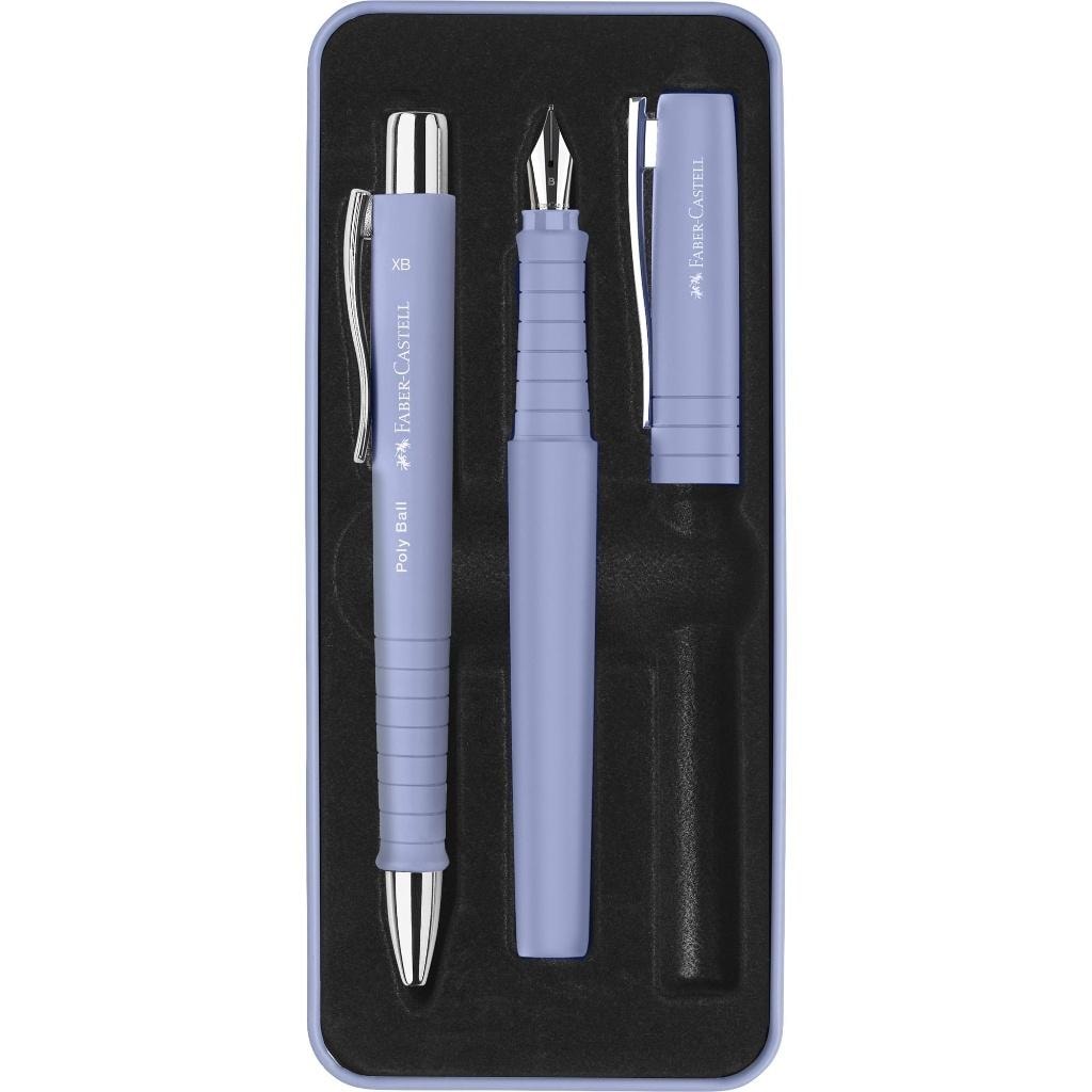 Faber-Castell Poly Gift Set Fountain Pen and Ballpoint Pen Pale Iris