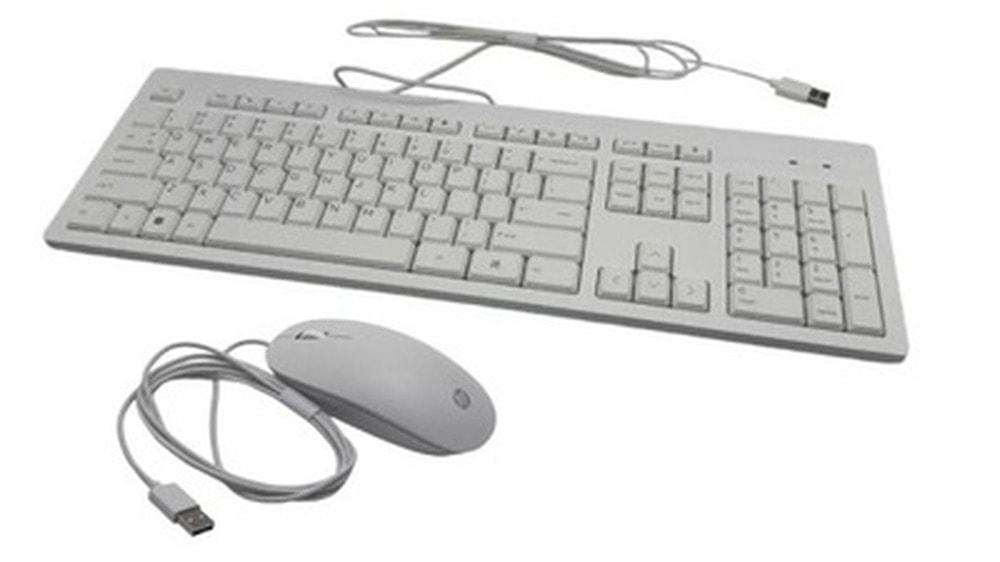 HP 150 Wired Keyboard and Mouse Set - Black, ideal for the office
