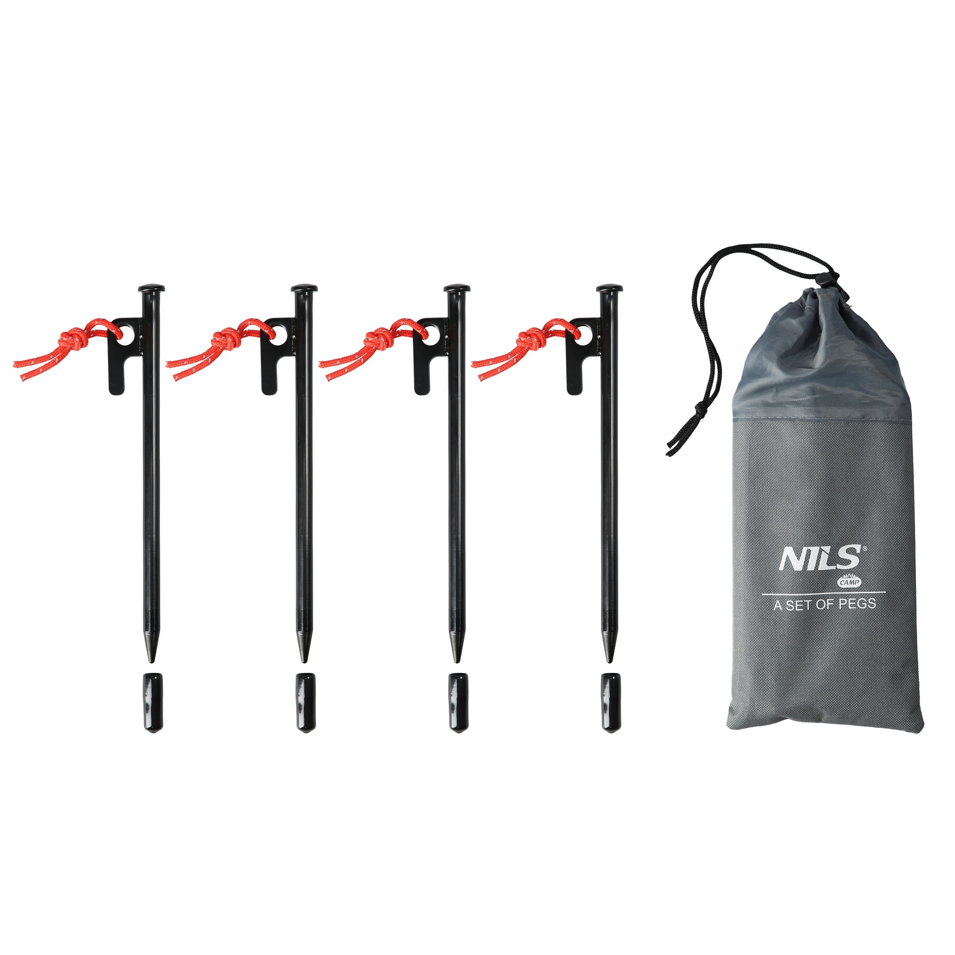 NILS CAMP Tent Peg Set for Anchoring - 4 pieces providing stability