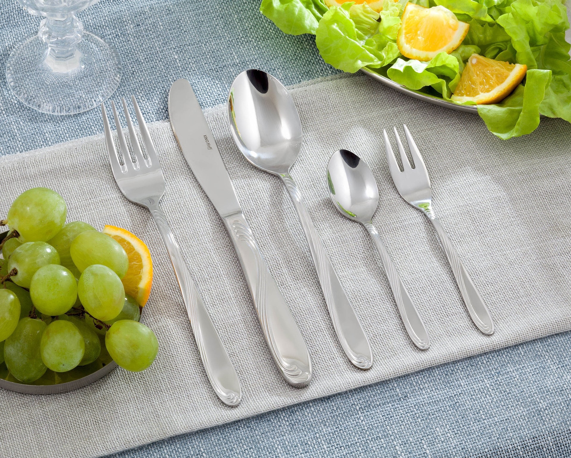 Kinghoff Cutlery set 72 pieces polished stainless steel in case